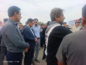 حضور مدیرکل آموزش و پرورش هرمزگان در آیین تشییع شهدای والامقام بندر کوهستک